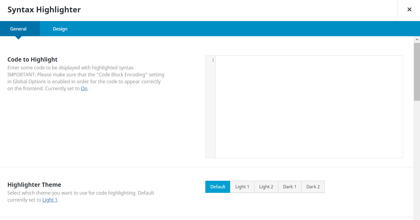 Inserting code snippets into a post or page as readable text